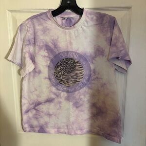 GANNI purple tie dye tee